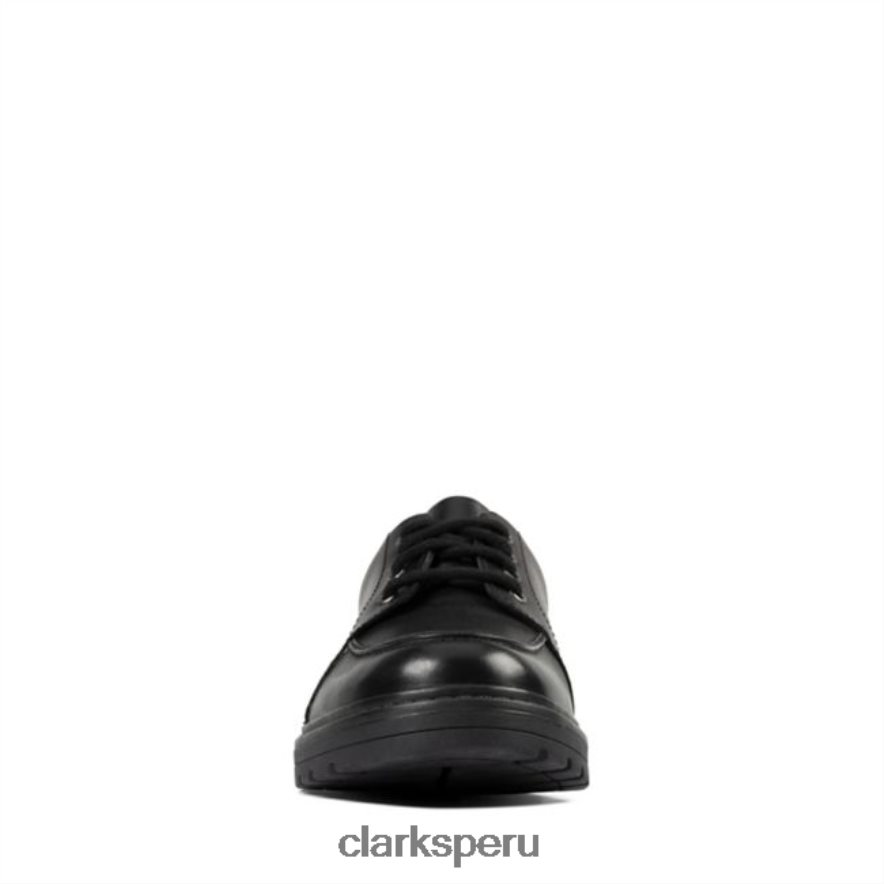 loxham pace juvenil cuero negro clarks de cuero negro niños Clarks 40N4LX5830 cuero negro