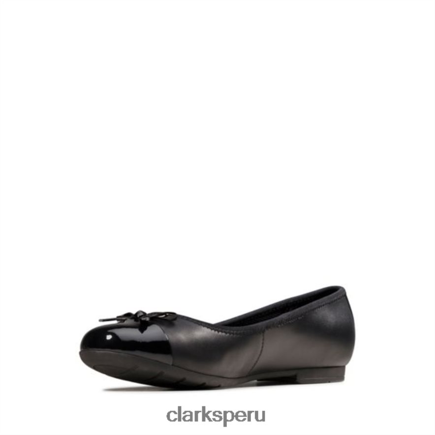 scala bloom juvenil cuero negro clarks cuero negro niños Clarks 40N4LX5847 cuero negro