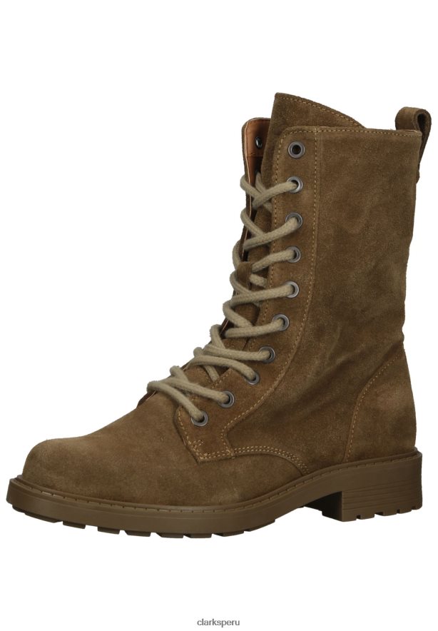 Botines con cordones estilo orinoco2 clarks de ante arena oscuro unisexo Clarks 40N4LX7070 gamuza arena oscura