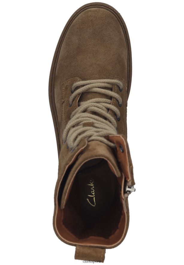 Botines con cordones estilo orinoco2 clarks de ante arena oscuro unisexo Clarks 40N4LX7070 gamuza arena oscura
