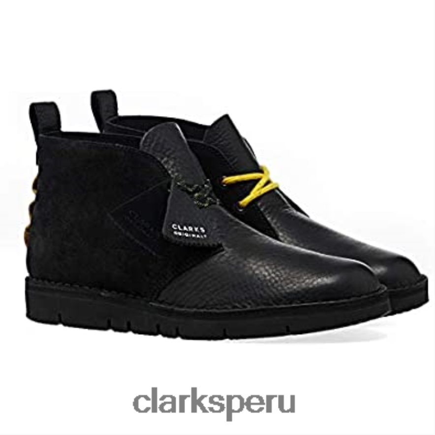 botas clarks originals desert 20 combinadas negras unisexo Clarks 40N4LX1280 combinado negro