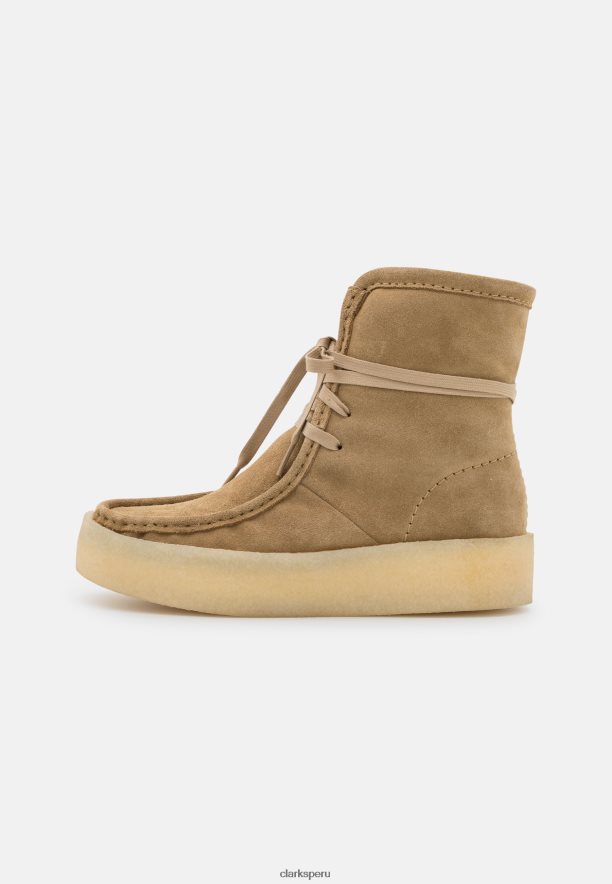 botas de invierno clarks wallabee cup hi color canela claro unisexo Clarks 40N4LX7091 bronceado suave