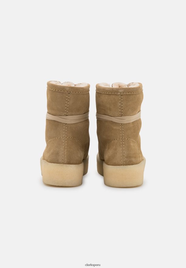 botas de invierno clarks wallabee cup hi color canela claro unisexo Clarks 40N4LX7091 bronceado suave