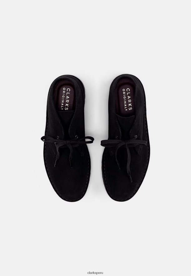 botines clarks desert rock negros con cordones unisexo Clarks 40N4LX7168 negro