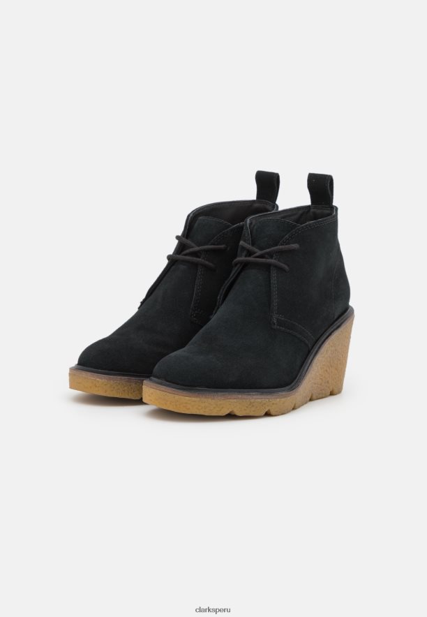 botines negros con cordones clarks unisexo Clarks 40N4LX7084 negro