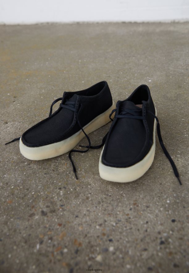 Zapatos informales con cordones en negro Wallabee Cup de Clarks unisexo Clarks 40N4LX7129 negro