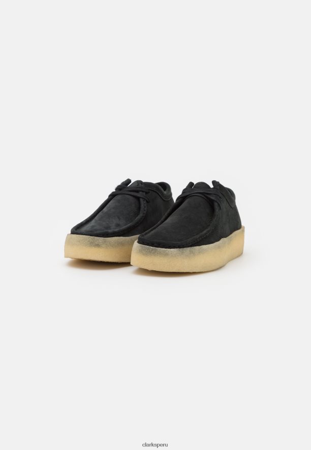 Zapatos informales con cordones en negro Wallabee Cup de Clarks unisexo Clarks 40N4LX7129 negro