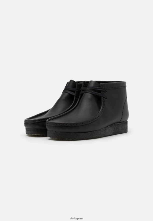 clarks wallabee zapatos casuales con cordones unisexo Clarks 40N4LX7137 negro