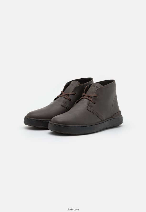 zapatos casuales con cordones clarks court lite en marrón oscuro unisexo Clarks 40N4LX7112 marron oscuro