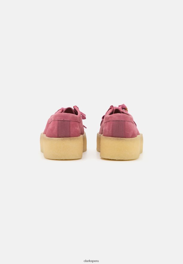 zapatos casuales con cordones clarks wallabee cup rosa unisexo Clarks 40N4LX6939 rosa