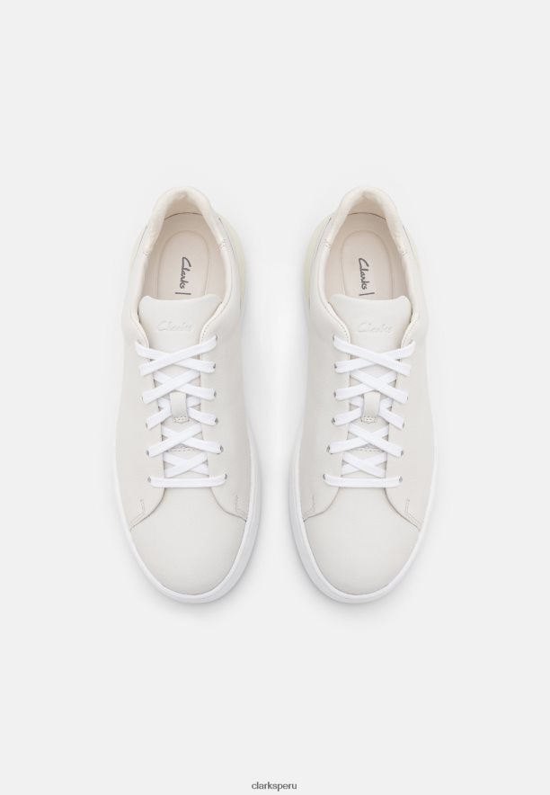 Zapatillas blancas Court Lite de encaje clarks unisexo Clarks 40N4LX7100 blanco