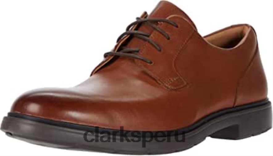 Clarks Un Tailor Tie Tan Cuero 8 unisexo Clarks 40N4LX1722