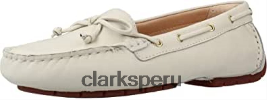 clarks cla c mocc boat 2 cuero blanco unisexo Clarks 40N4LX18