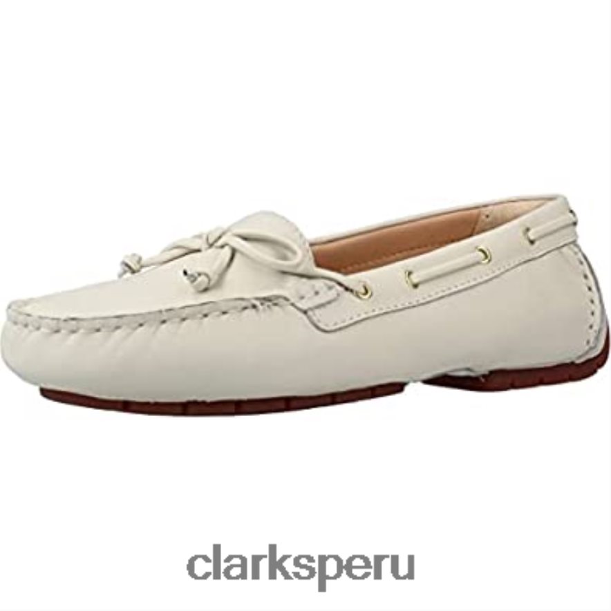 clarks cla c mocc boat 2 cuero blanco unisexo Clarks 40N4LX18