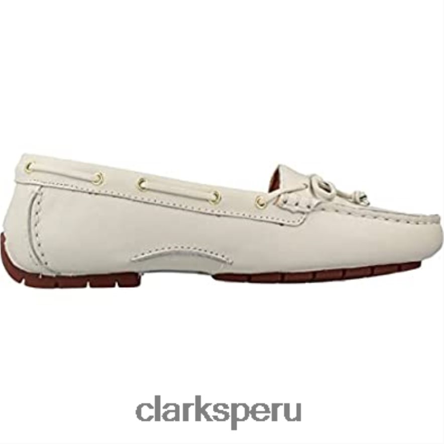 clarks cla c mocc boat 2 cuero blanco unisexo Clarks 40N4LX18