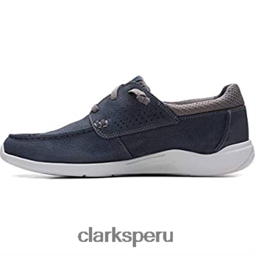 clarks gorwmoc nobuk azul marino unisexo Clarks 40N4LX866 nubuck azul marino