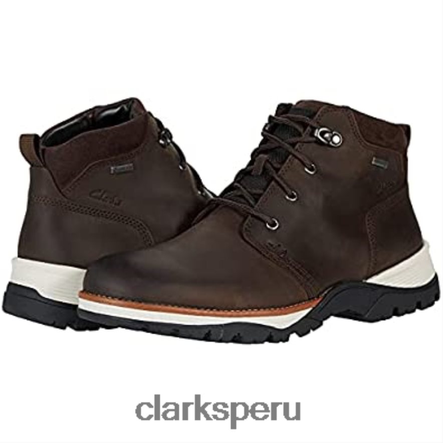 clarks topton mid gtx cuero aceitoso marrón oscuro unisexo Clarks 40N4LX1156 cuero aceitoso marrón oscuro