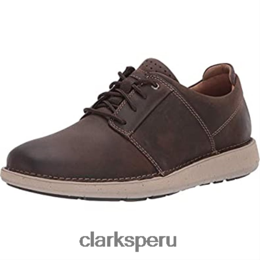 clarks un larvik lace marrón aceitoso cuero unisexo Clarks 40N4LX810 cuero aceitoso marrón