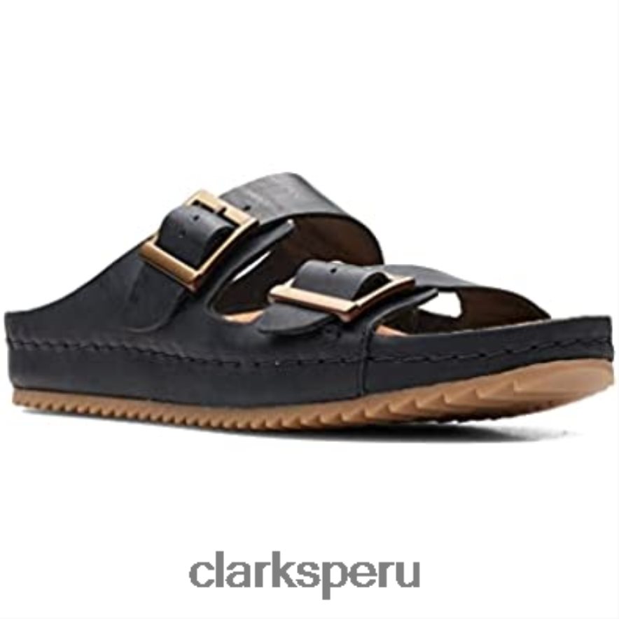 sandalias brookleigh sun de piel clarks negros unisexo Clarks 40N4LX446