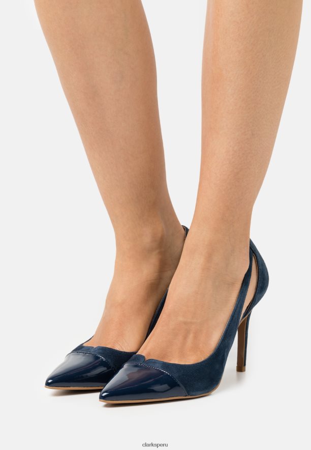 tacones altos de cuero clarks azules unisexo Clarks 40N4LX7000 azul