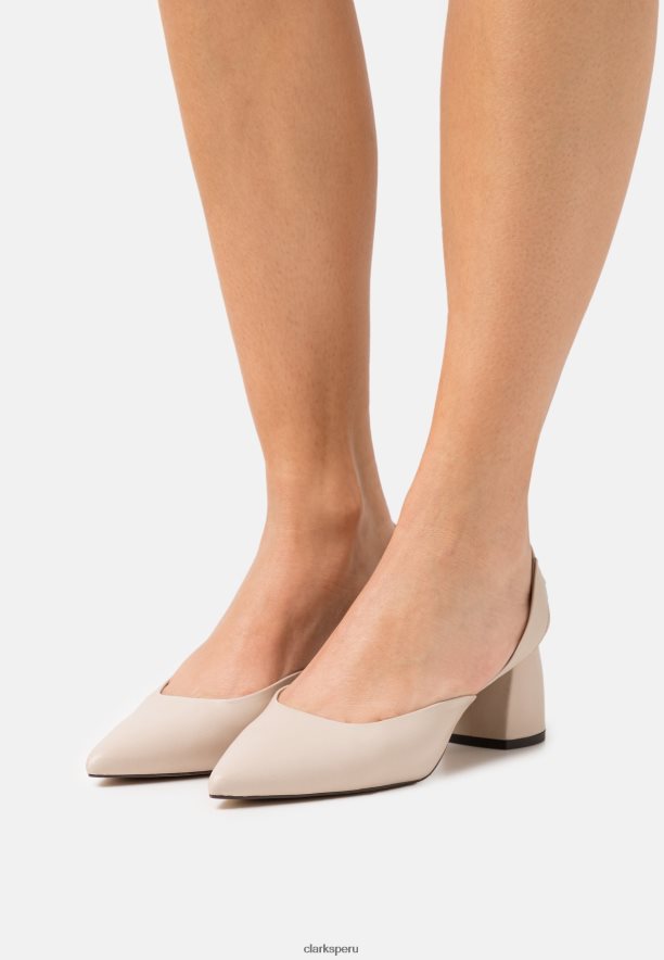 Tacones clasicos de cuero clarks beige unisexo Clarks 40N4LX7050 beige