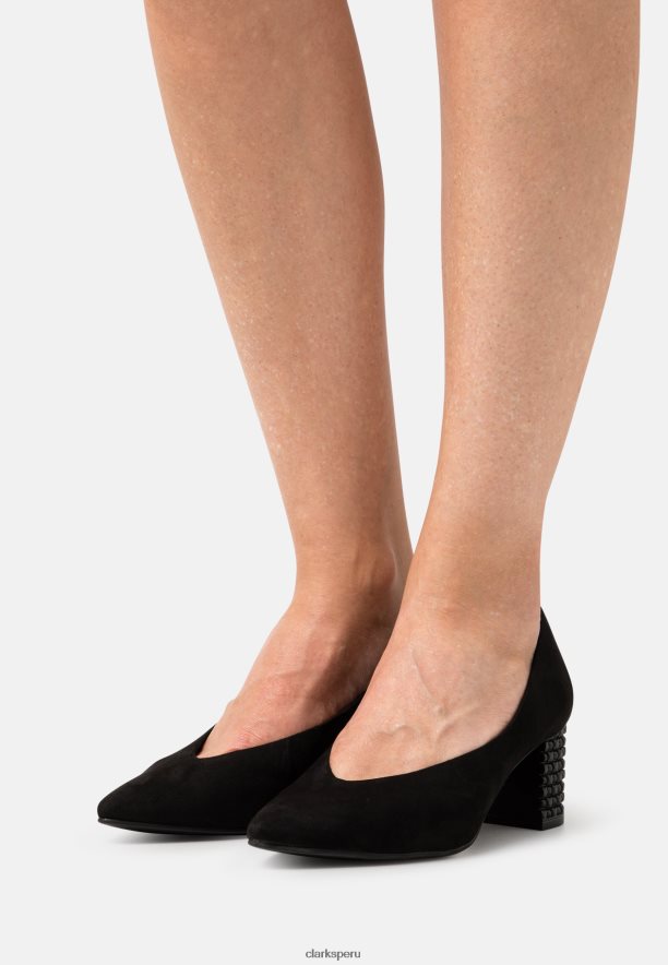 tacones clasicos clarks fashion negro unisexo Clarks 40N4LX7030 negro