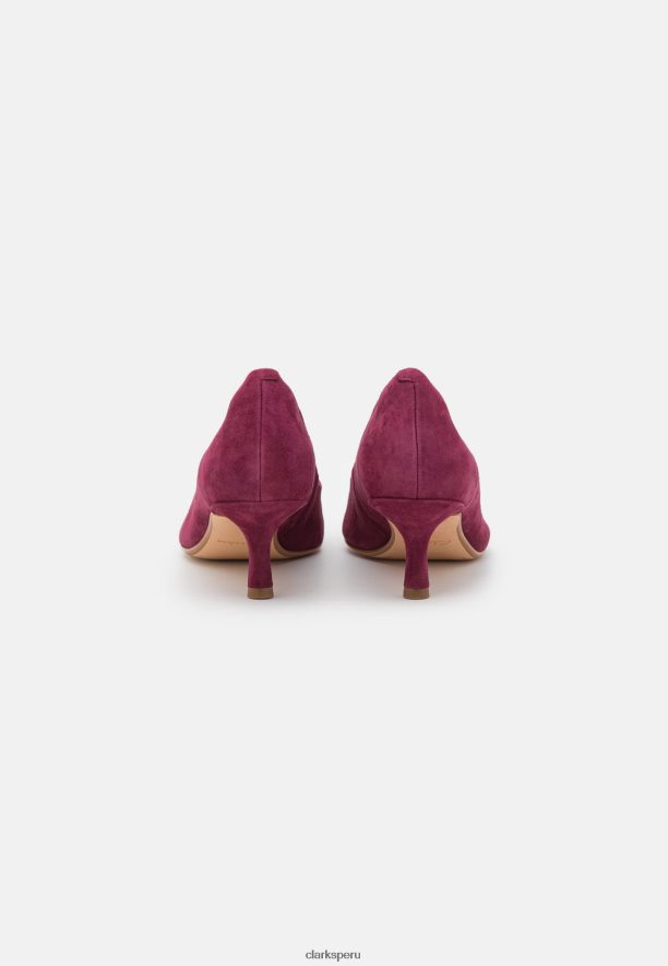 tacones clasicos clarks merlot violeta unisexo Clarks 40N4LX6961 merlot