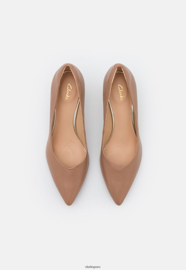 tacones clasicos corte violeta clarks praline unisexo Clarks 40N4LX6965 almendra garapiñada