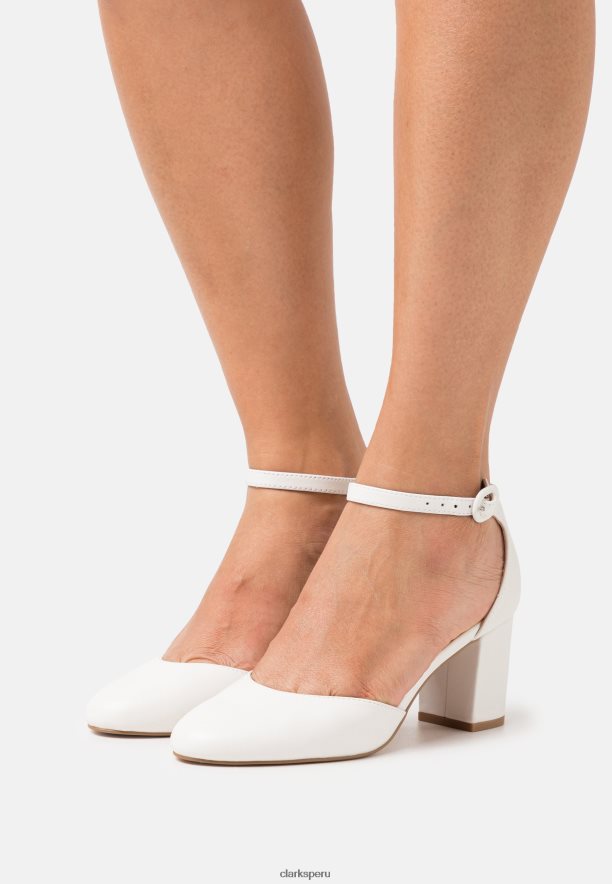 tacones clasicos de cuero clarks blanco unisexo Clarks 40N4LX7013 blanco