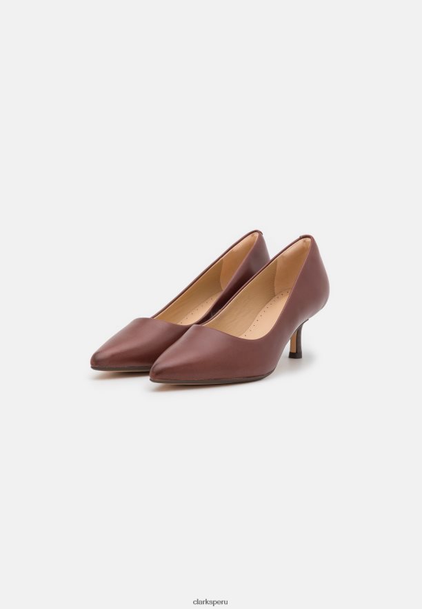 tacones clasicos violeta cognac clarks unisexo Clarks 40N4LX6958 coñac