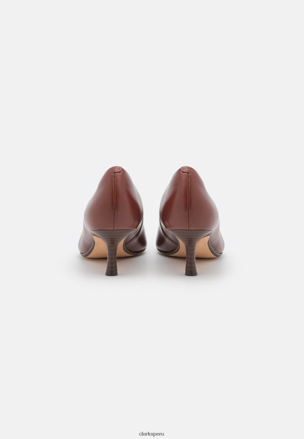 tacones clasicos violeta cognac clarks unisexo Clarks 40N4LX6958 coñac
