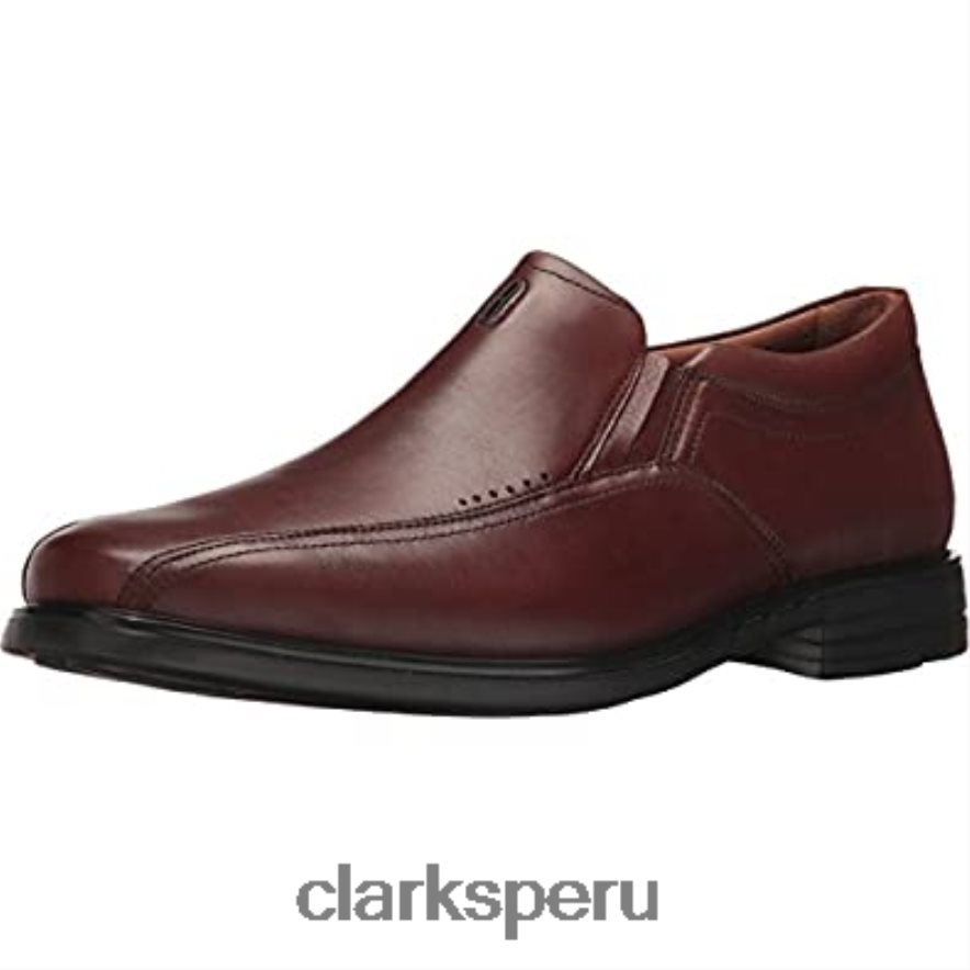 mocasines sin cordones unsheridan go de cuero marrón clarks unisexo Clarks 40N4LX1342 cuero marrón