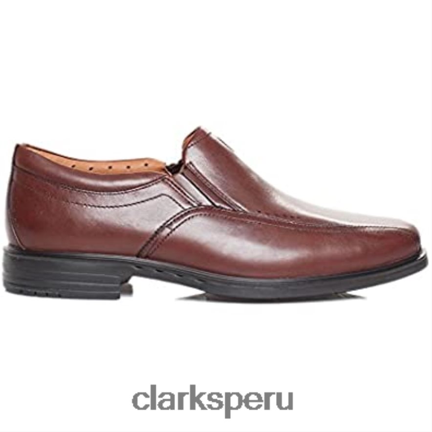 mocasines sin cordones unsheridan go de cuero marrón clarks unisexo Clarks 40N4LX1342 cuero marrón