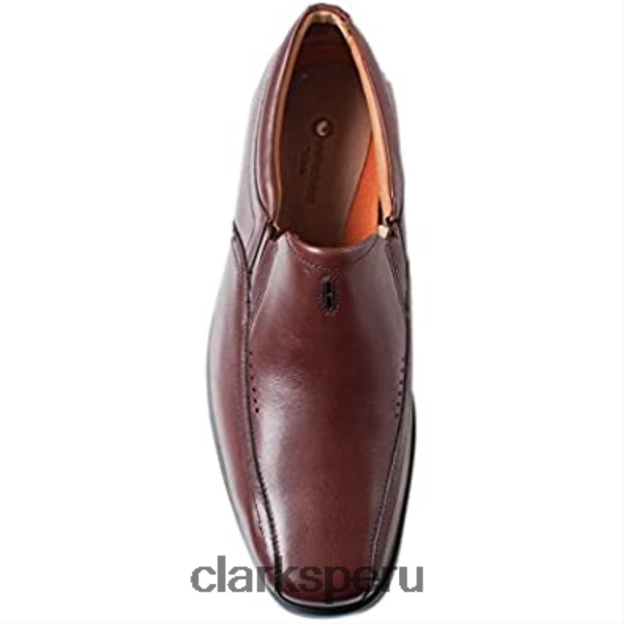 mocasines sin cordones unsheridan go de cuero marrón clarks unisexo Clarks 40N4LX1342 cuero marrón