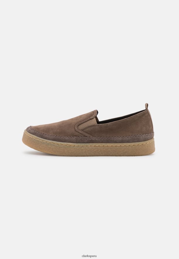 zapatillas sin cordones clarks barleigh color topo unisexo Clarks 40N4LX6920 gris pardo