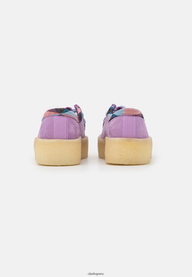 zapatillas sin cordones wallabee cup violeta claro clarks unisexo Clarks 40N4LX6948 violeta claro