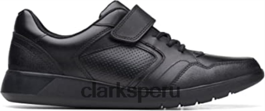 clarks scape bright zapatos de cuero juvenil negro unisexo Clarks 40N4LX2674