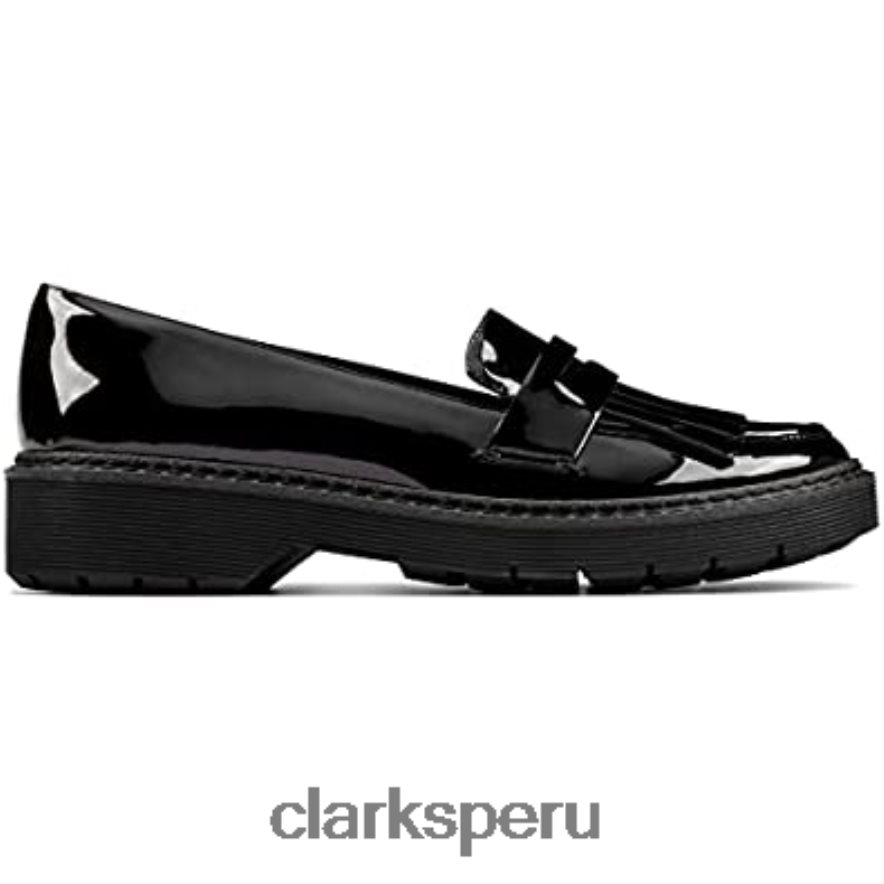 clarks witcombe amanecer zapatos de cuero negro unisexo Clarks 40N4LX328