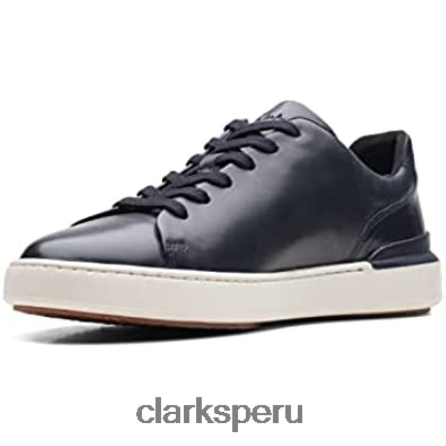 zapatos clarks court lite de cuero con cordones azul marino unisexo Clarks 40N4LX1075
