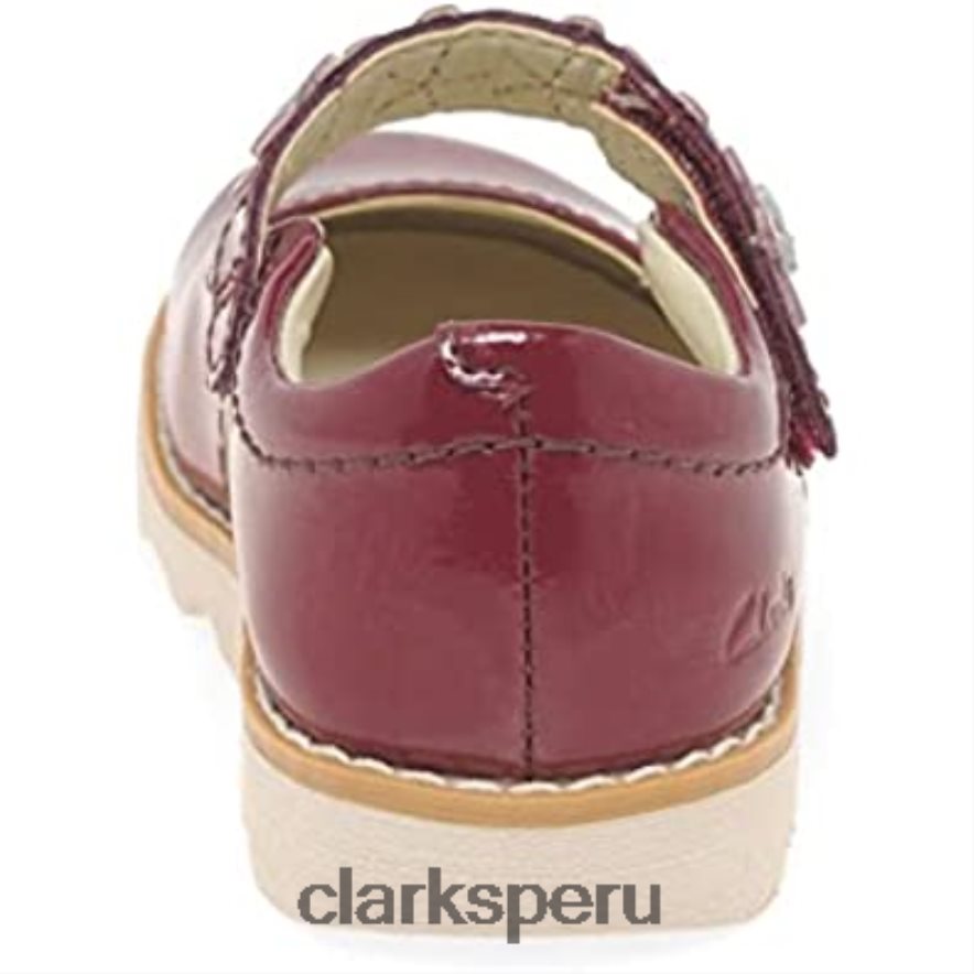 zapatos clarks crown petal t para bebé 5 charol cereza unisexo Clarks 40N4LX83