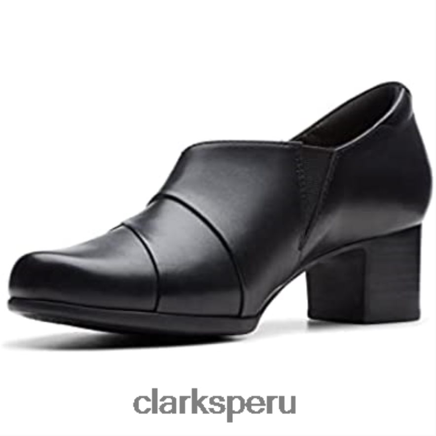 zapatos clarks un damson adele de cuero negro negro unisexo Clarks 40N4LX2810 negro
