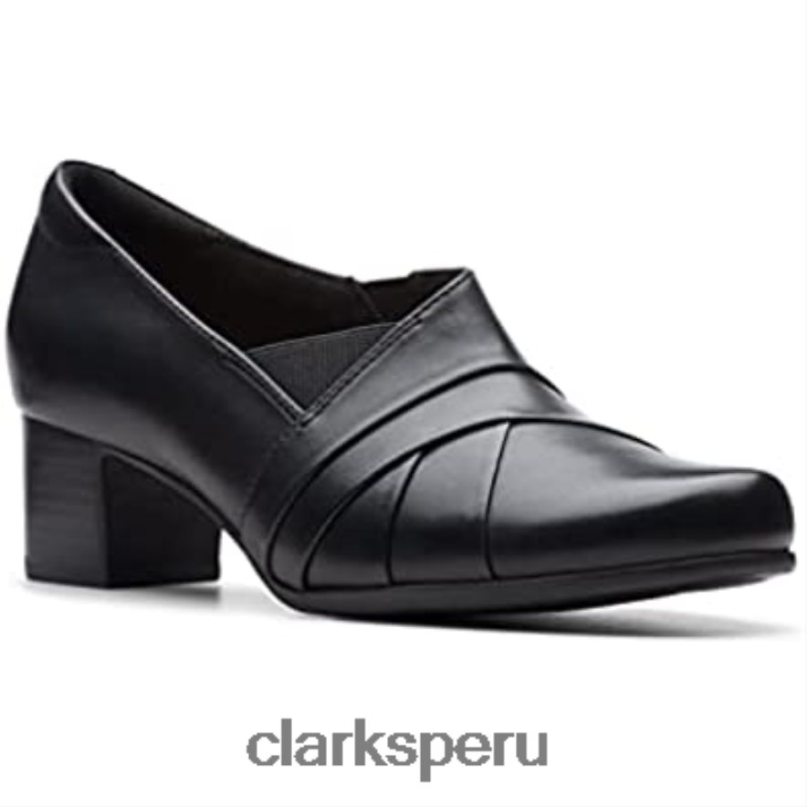 zapatos clarks un damson adele de cuero negro negro unisexo Clarks 40N4LX2810 negro