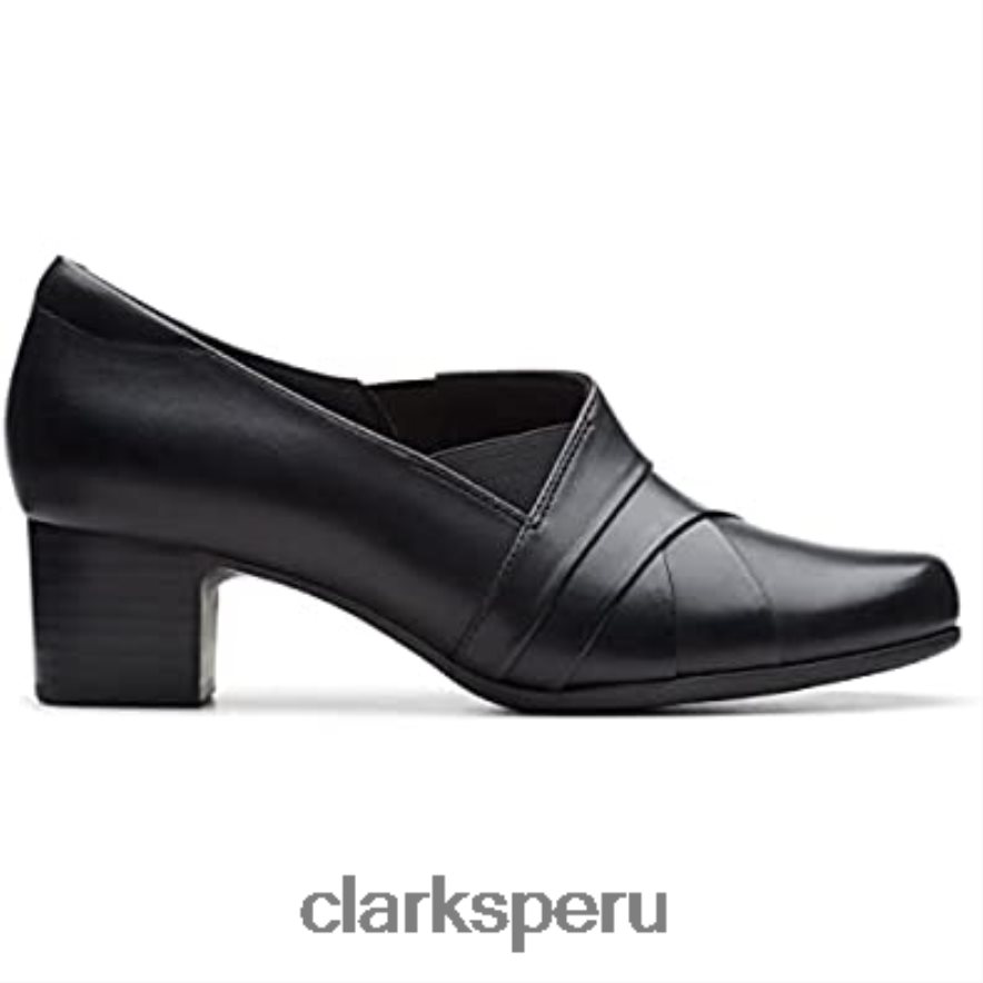 zapatos clarks un damson adele de cuero negro negro unisexo Clarks 40N4LX2810 negro