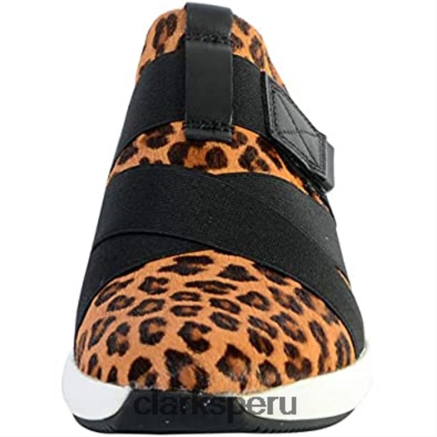 zapatos de cuero con correa un rio clarks con estampado de leopardo unisexo Clarks 40N4LX1198