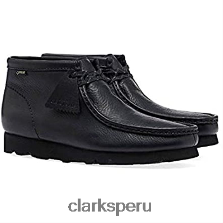 zapatos de vestir originales wallabee gtx 11 clarks de cuero negro unisexo Clarks 40N4LX517