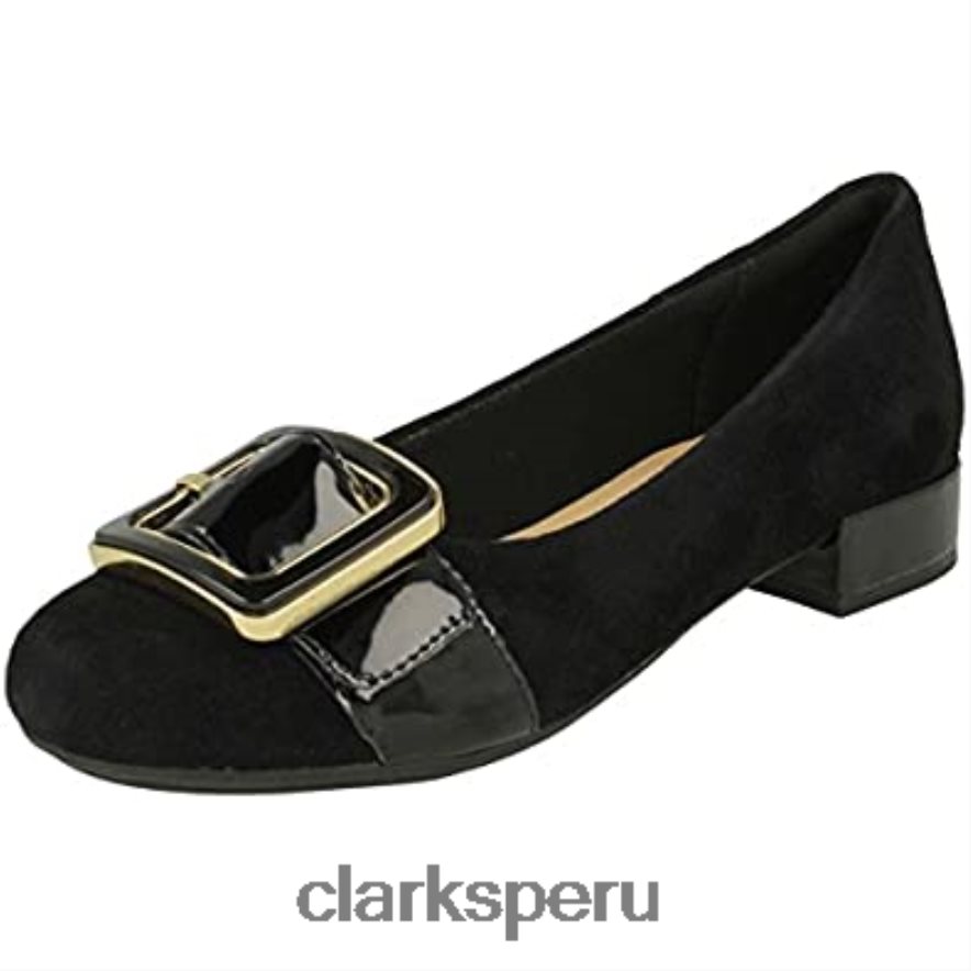 zapatos negros de tacón bajo para mujer rosabella faye clarks unisexo Clarks 40N4LX612 negro