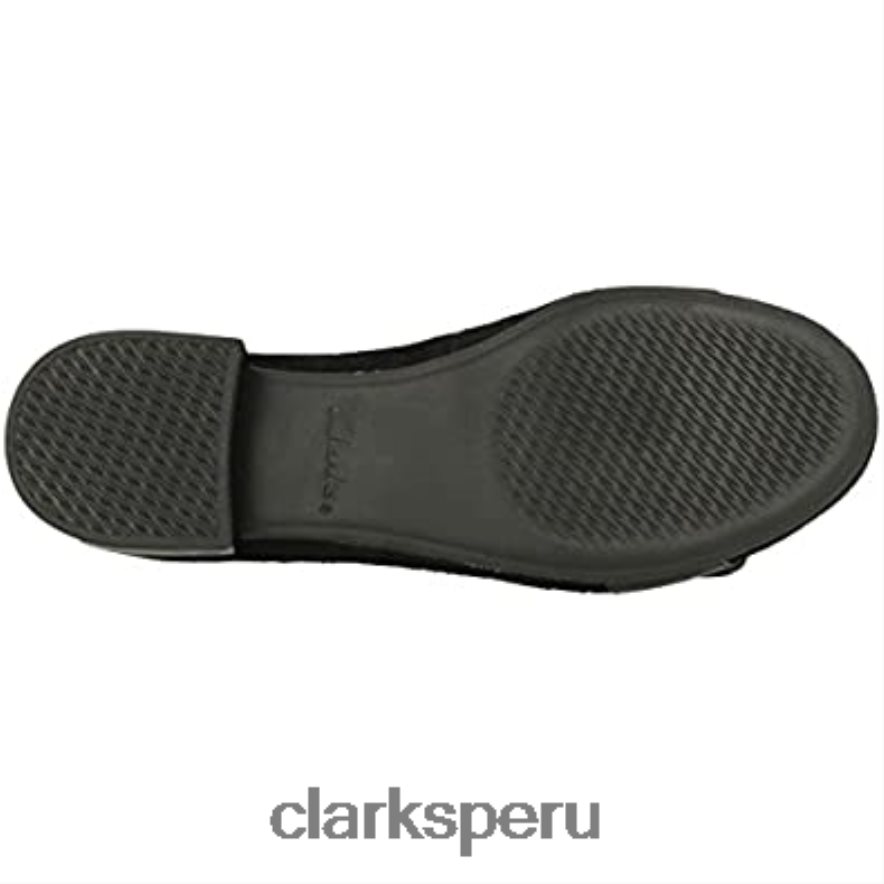 zapatos negros de tacón bajo para mujer rosabella faye clarks unisexo Clarks 40N4LX612 negro
